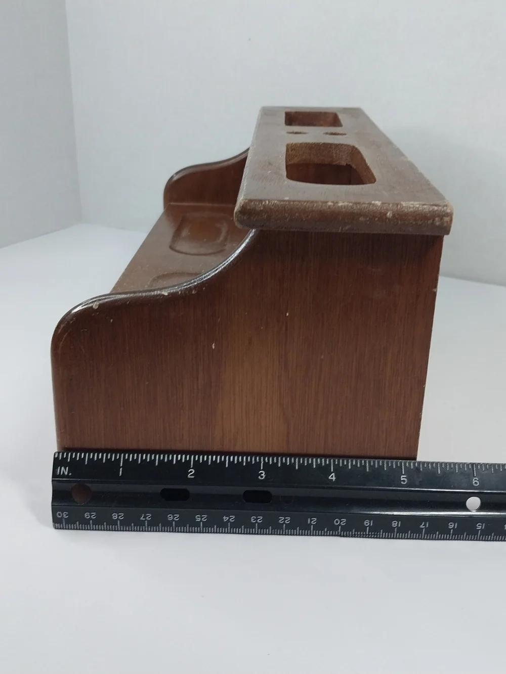 Wood Desk Secretary Pull Out Drawer Pen & Envelope Slots Organizer 10.5x5.5x5”